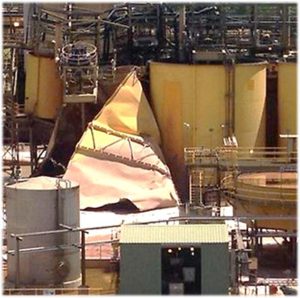 Tank failure event aftermath